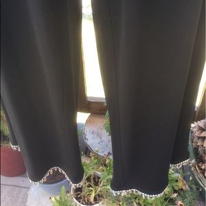 Vintage 1960 NEW YEARS Disco Pants RHINESTONES Poly Knit GLAM M-L